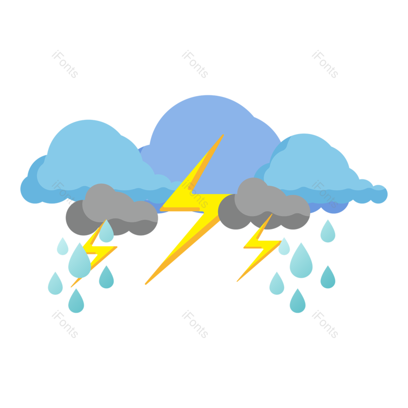 闪电图片,乌云元素,PNG,免抠素材